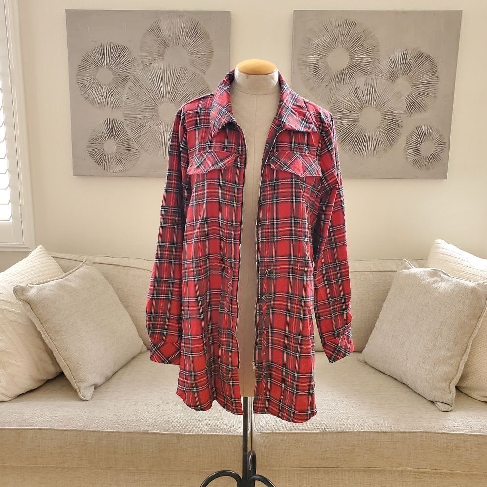 Camisa Zip-Up Tunic sz XXL - Picture 3 of 13